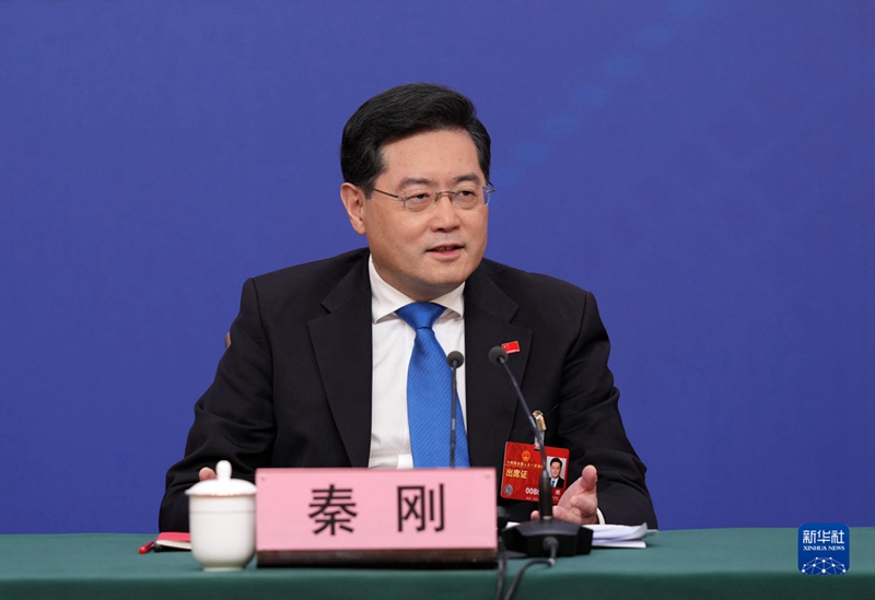 Waziri wa mambo ya nje wa China Bw. Qin Gang leo kwenye mkutano na waandishi wa habari kando ya mikutano miwili ya mwaka