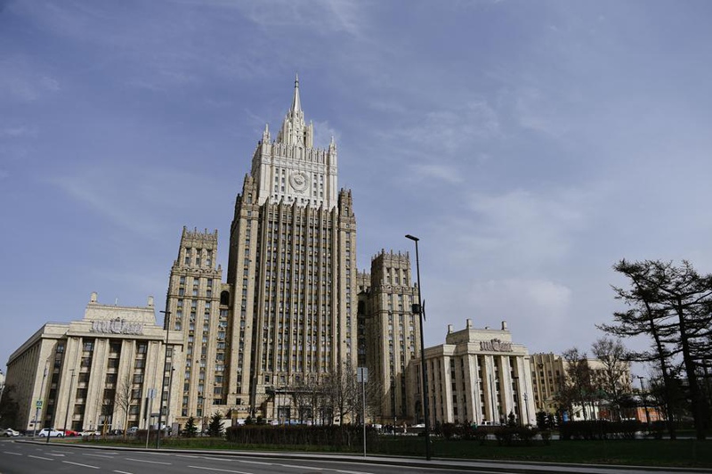 Picha hii ya kumbukumbu iliyopigwa Aprili 16, 2021 ikionyesha Wizara ya Mambo ya Nje ya Russia huko Moscow. (Xinhua/Evgeny Sinitsyn)