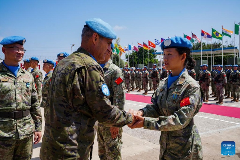 Askari?410 wa China wa kulinda amani nchini Lebanon watunukiwa nishani za amani za Umoja wa Mataifa