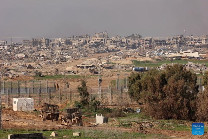 Wanajeshi wa Israel wakionekana karibu na mpaka na ukanda wa Gaza, Kusini mwa Israel, Januari 18, 2024. (Picha na Gil Cohen Magen/Xinhua)
