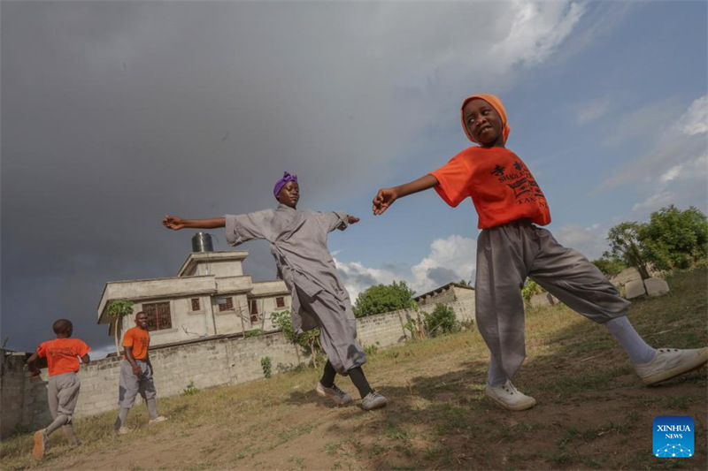 Binti mtoto wa Tanzania mwenye umri wa miaka 5 anafuata nyayo za baba yake akibobea?katika kung fu ya China
