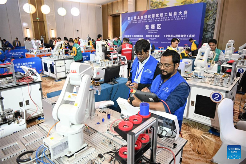 Shindano la 3 la Ufundi stadi?wa Wafanyakazi wa Nchi za SCO laanza mjini Qingdao, Shandong, China