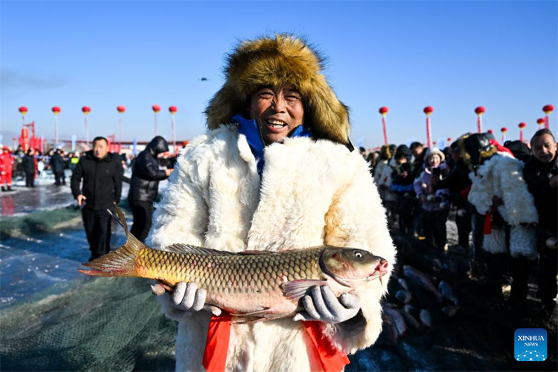 Shughuli za uvuvi wa majira ya baridi yafanyika?sehemu mbalimbali China