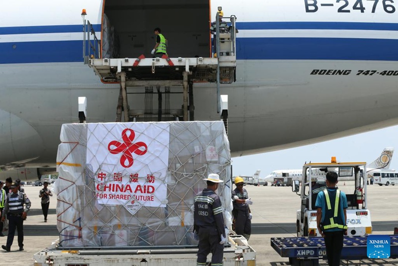 Shehena ya 7 ya msaada wa dharura wa kibinadamu kutoka China yawasili Myanmar iliyokumbwa na tetemeko la ardhi