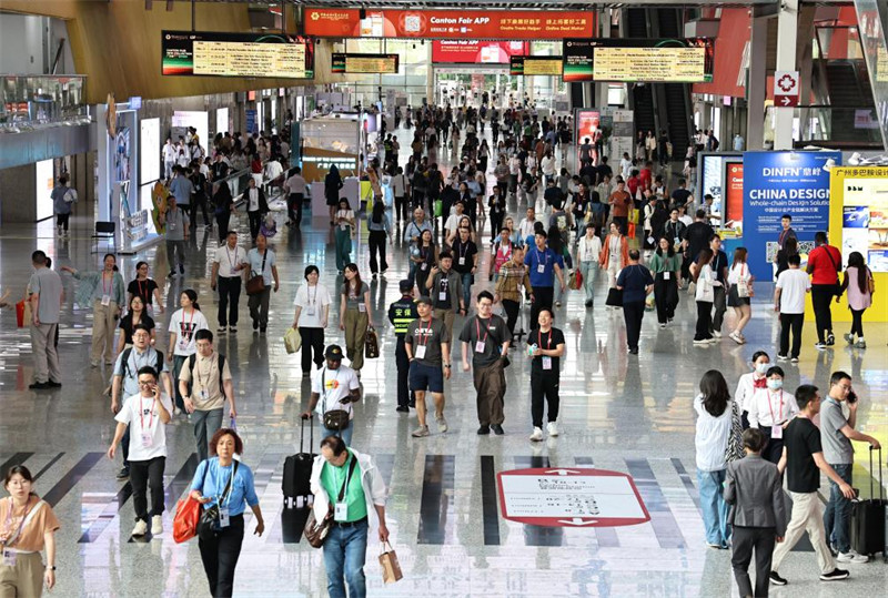 Picha hii ikionyesha sehemu ya Maonyesho ya 137 ya Uagizaji na Uuzaji Bidhaa Nje ya China mjini Guangzhou, Mkoa wa Guangdong kusini mwa China, Mei 5, 2025. (Xinhua/Huang Guobao)
