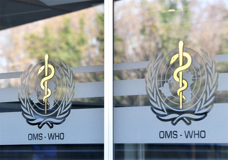 Picha iliyopigwa Januari 30, 2023 ikionyesha nembo za Shirika la Afya Duniani (WHO) kwenye makao makuu ya WHO mjini Geneva, Uswisi. (Xinhua/Lian Yi)