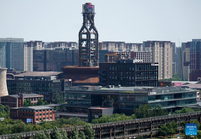 Picha hii iliyopigwa Agosti 11, 2025 inaonyesha bustani ya Shougang mjini Beijing, China. (Xinhua/Zhang Chenlin)